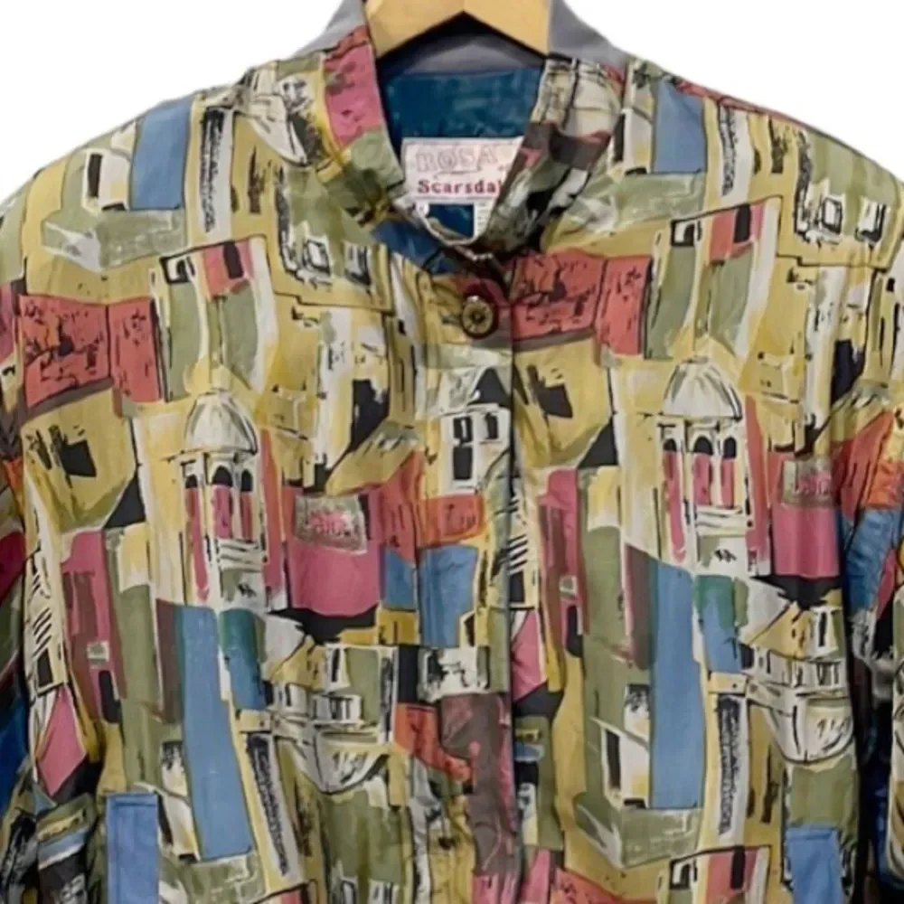 Colorful Patterned Bomber Jacket - Picture 3 of 8